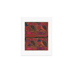 Birds and Fish Vintage Mola Textile Art Print Gallery Image 1