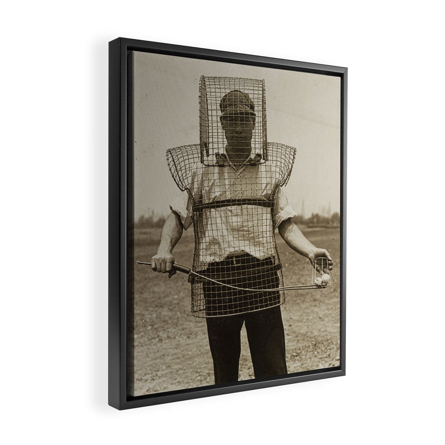 Golf Caddie in Armor, 1920s Framed Canvas Print Gallery Image 2