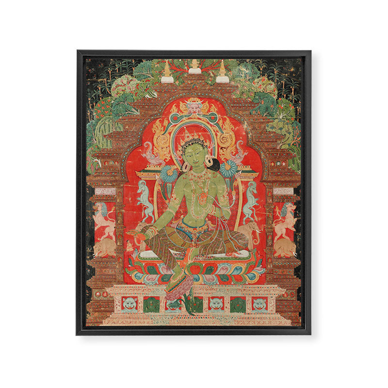 Green Tara 13th Century Tibetan Art Framed Canvas Print Gallery Image 8