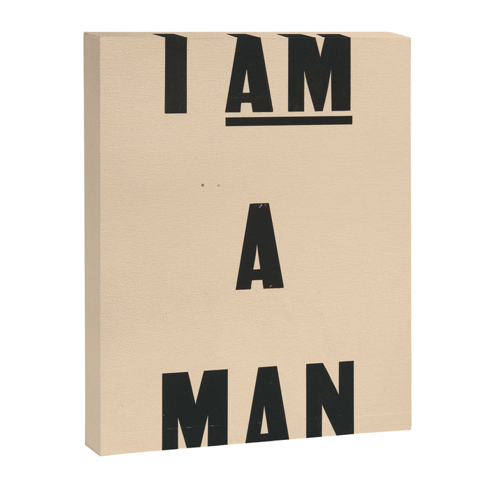 I am a Man Vintage Civil Rights Protest Poster, 1968 Canvas Print Gallery Image 1