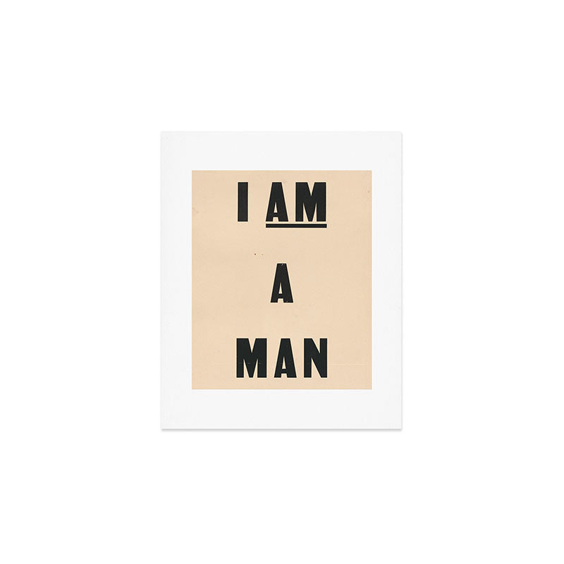 I am a Man Vintage Civil Rights Protest Poster, 1968 Art Print Gallery Image 1