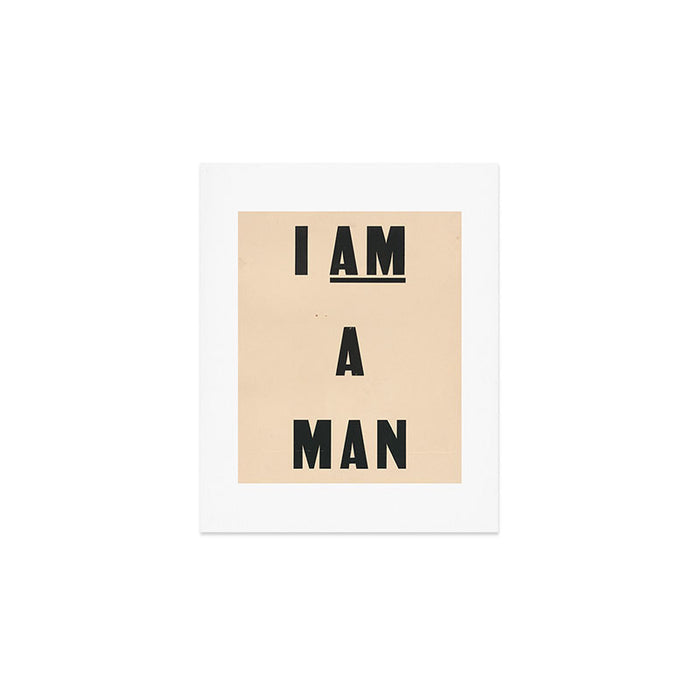 I am a Man Vintage Civil Rights Protest Poster, 1968 Art Print Gallery Image 1