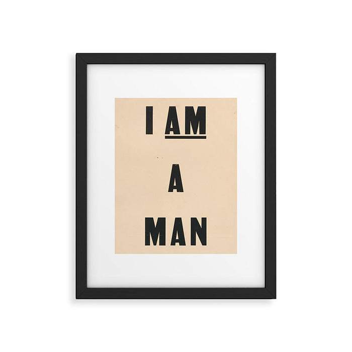 I am a Man Vintage Civil Rights Protest Poster, 1968 Framed Art Print Gallery Image 1