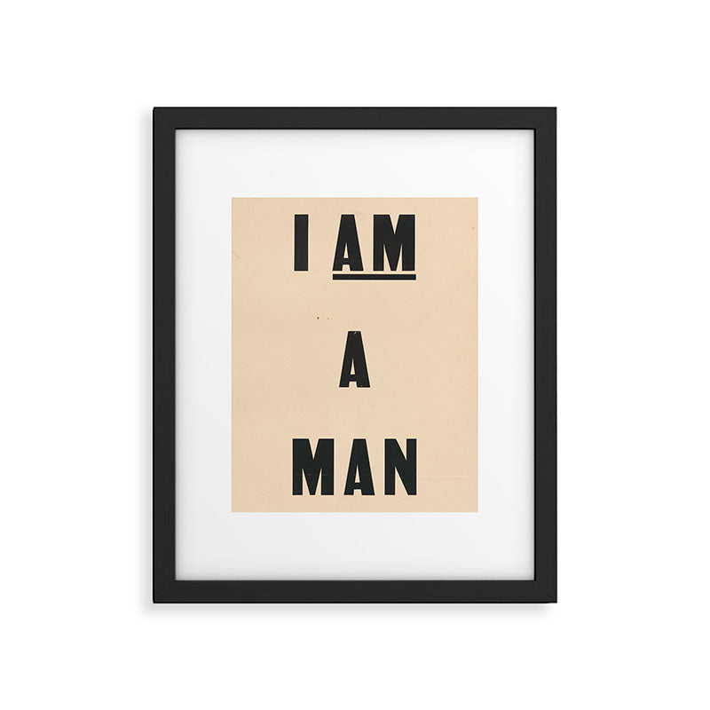 I am a Man Vintage Civil Rights Protest Poster, 1968 Framed Art Print Gallery Image 5