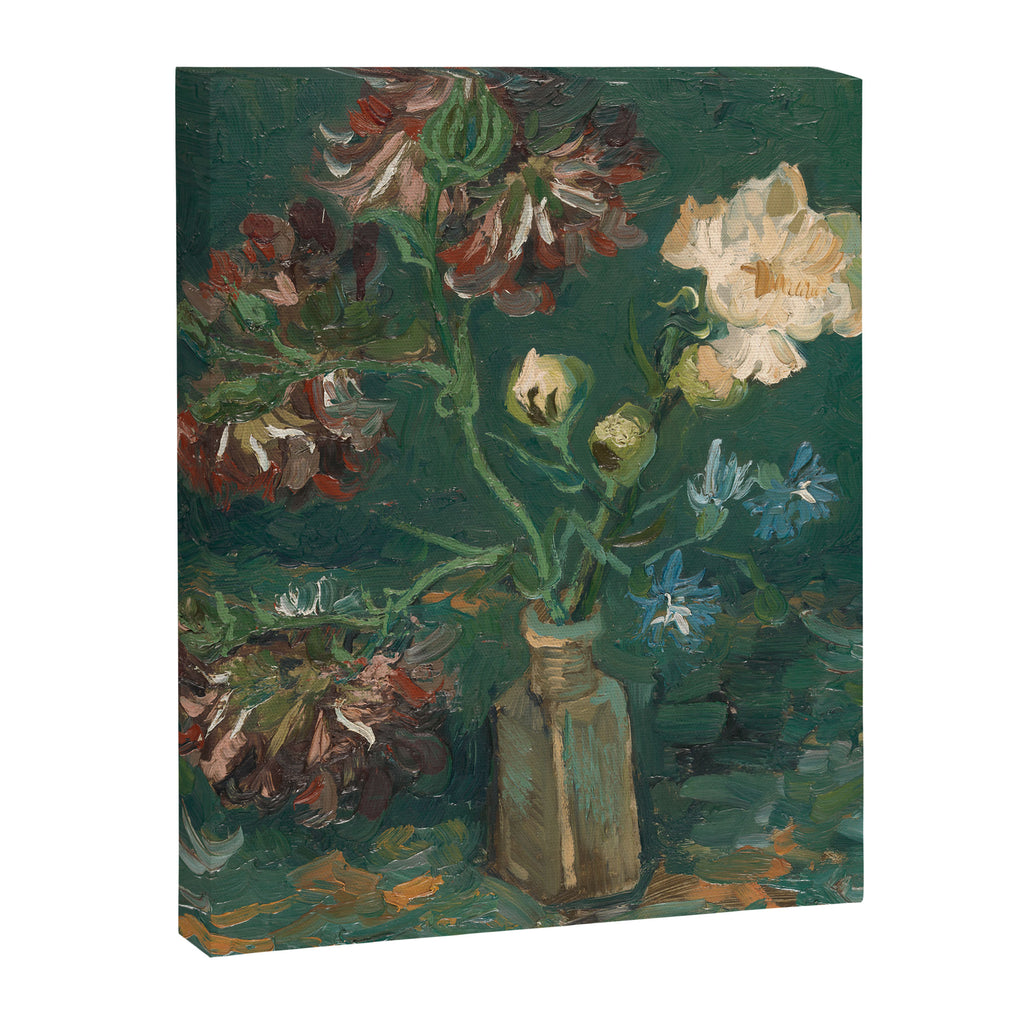Peonies and Blue Delphiniums by Vincent van Gogh Canvas Print Gallery Image 6