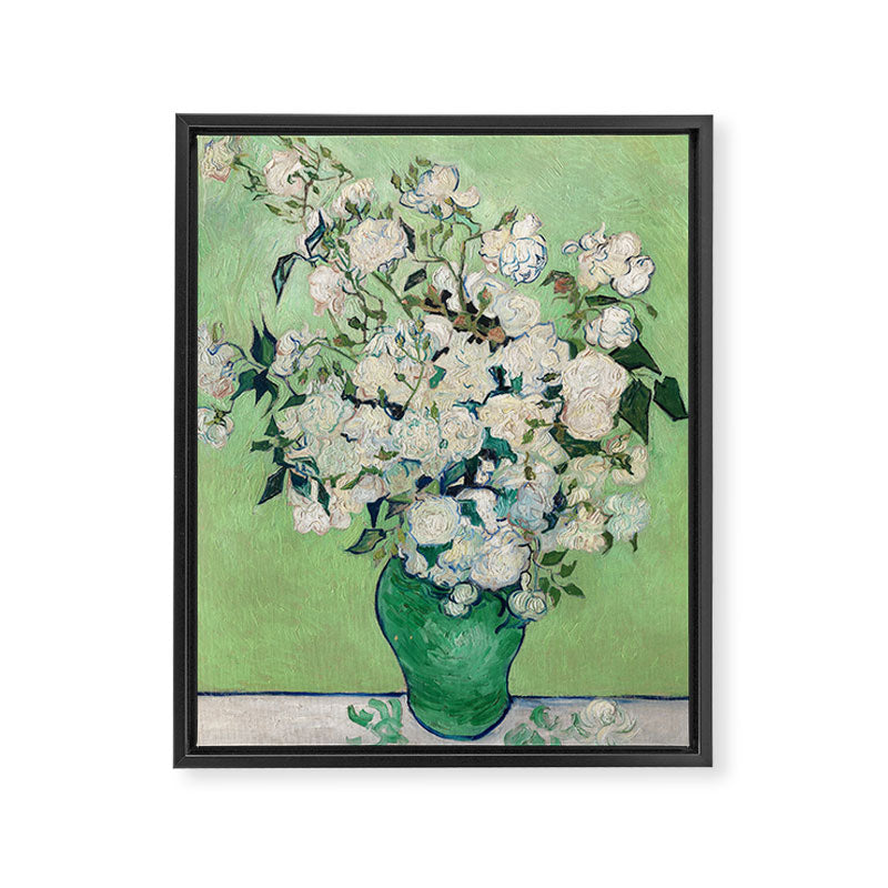 Roses by Vincent van Gogh,1890 Framed Canvas Print Gallery Image 6