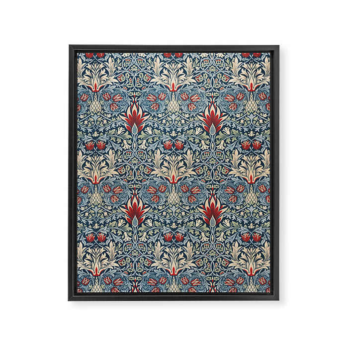 Snakeshead William Morris Textile Pattern Framed Canvas Print Gallery Image 1