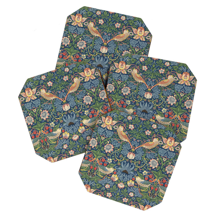 Strawberry Thief - Vintage William Morris Bird Pattern Coaster Gallery Image 1