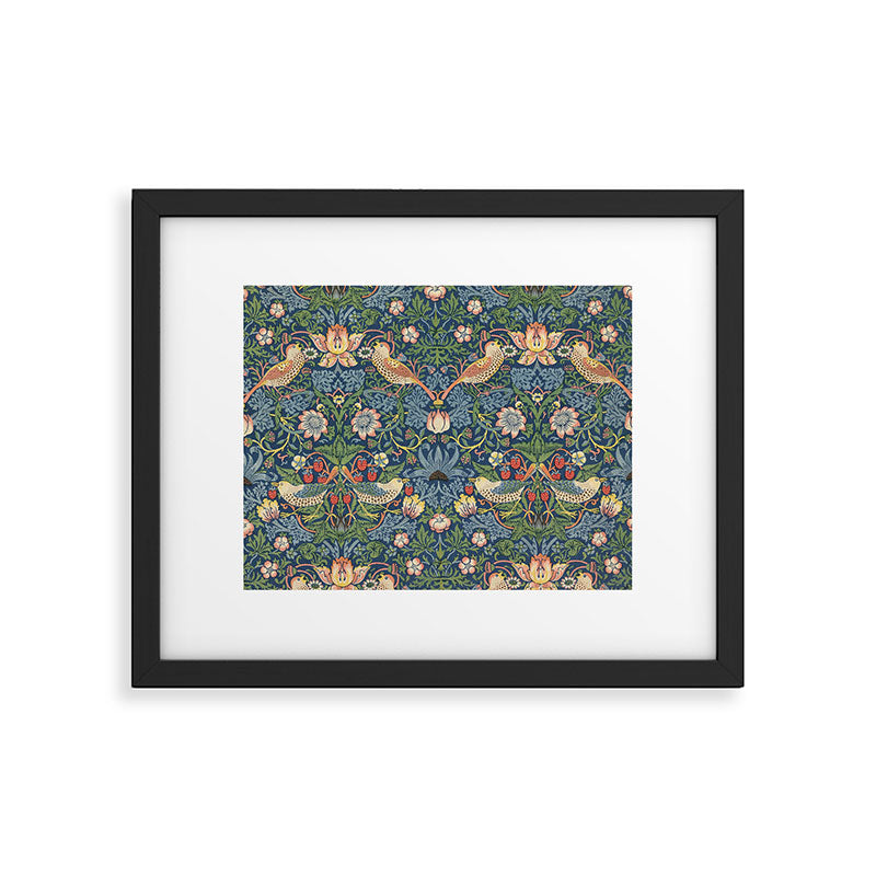 Strawberry Thief - Vintage William Morris Bird Pattern Framed Art Print Gallery Image 5