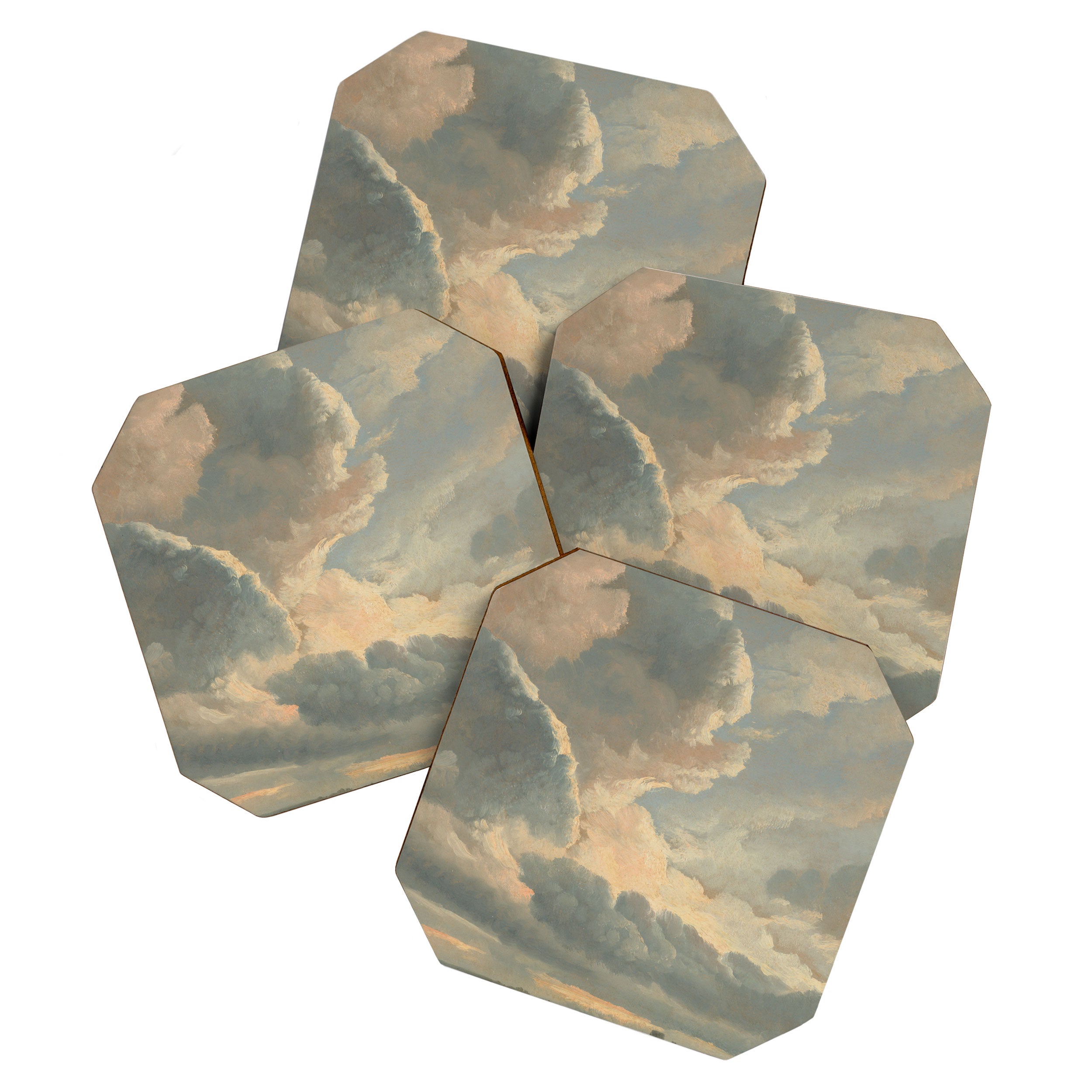 Study of Clouds with a Sunset near Rome, 1786 Coaster Gallery Image 1