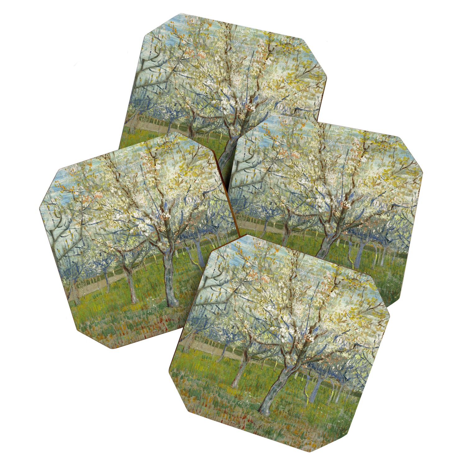 The Pink Orchard by Vincent van Gogh, 1888 Coaster Gallery Image 1