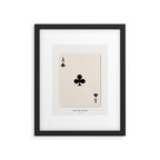 Ace of Clubs Playing Card Art Print Trendy Framed Art Print Gallery Image 5
