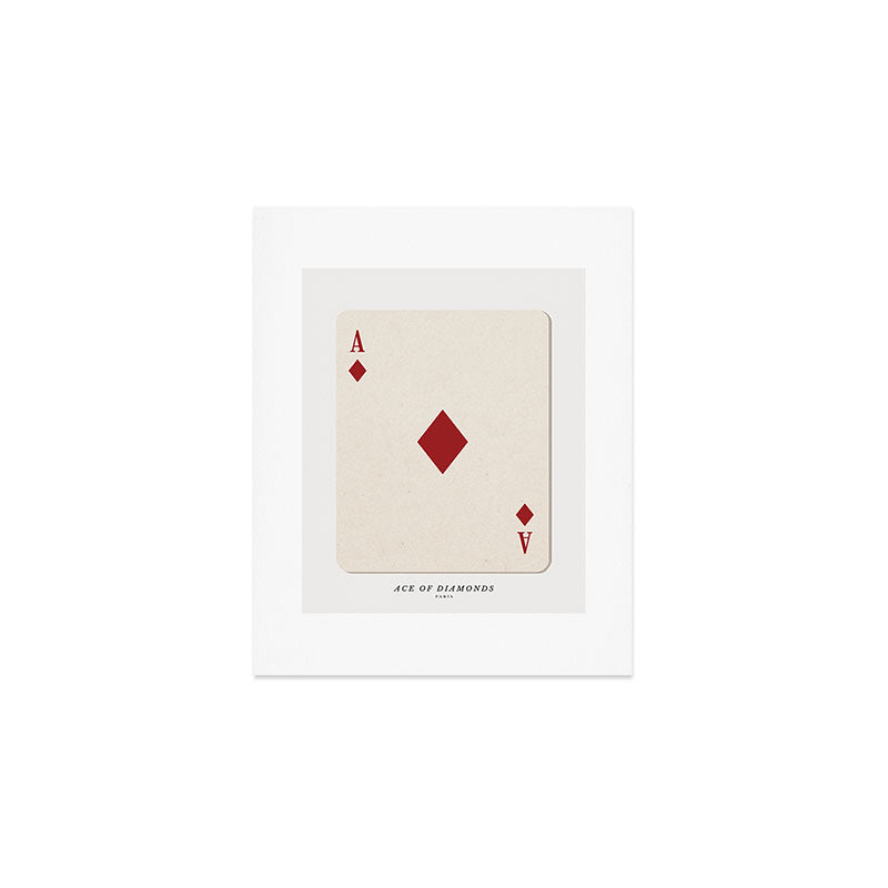 Ace of Diamonds Playing Card Art Print Trendy Art Print Gallery Image 1