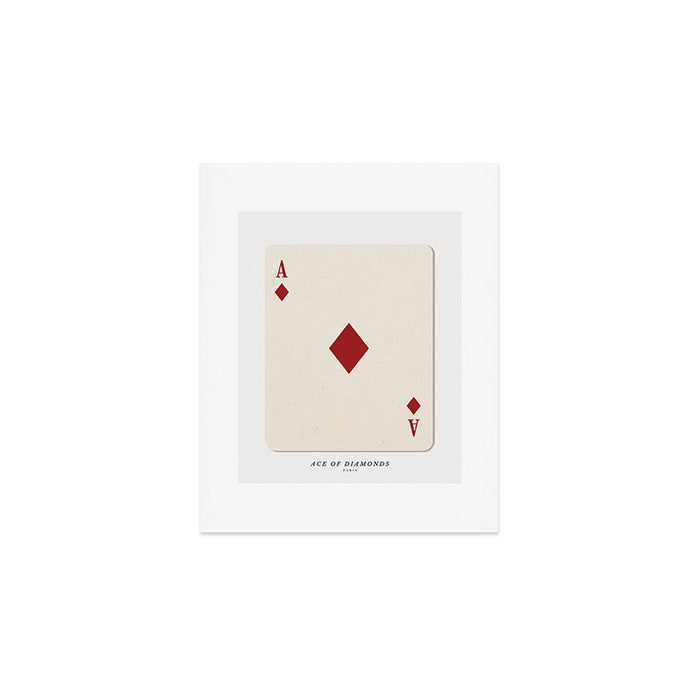 Ace of Diamonds Playing Card Art Print Trendy Art Print Gallery Image 1