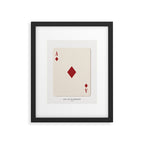 Ace of Diamonds Playing Card Art Print Trendy Framed Art Print Gallery Image 5
