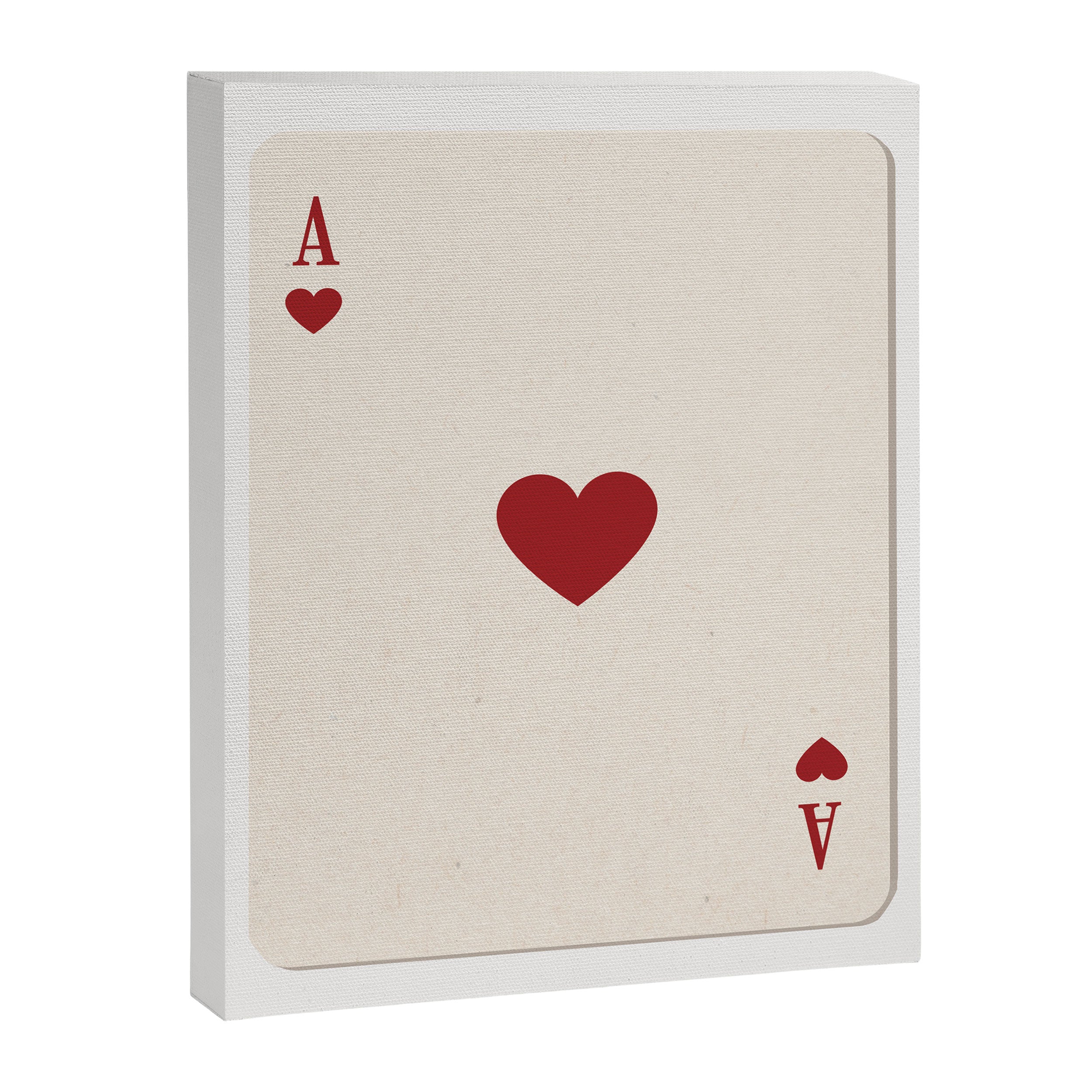 Ace of Hearts Playing Card Art Print Trendy Canvas Print Gallery Image 6