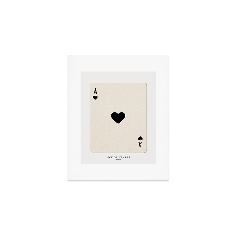 Ace of Hearts Playing Card Art Print Trendy Art Print Gallery Image 1