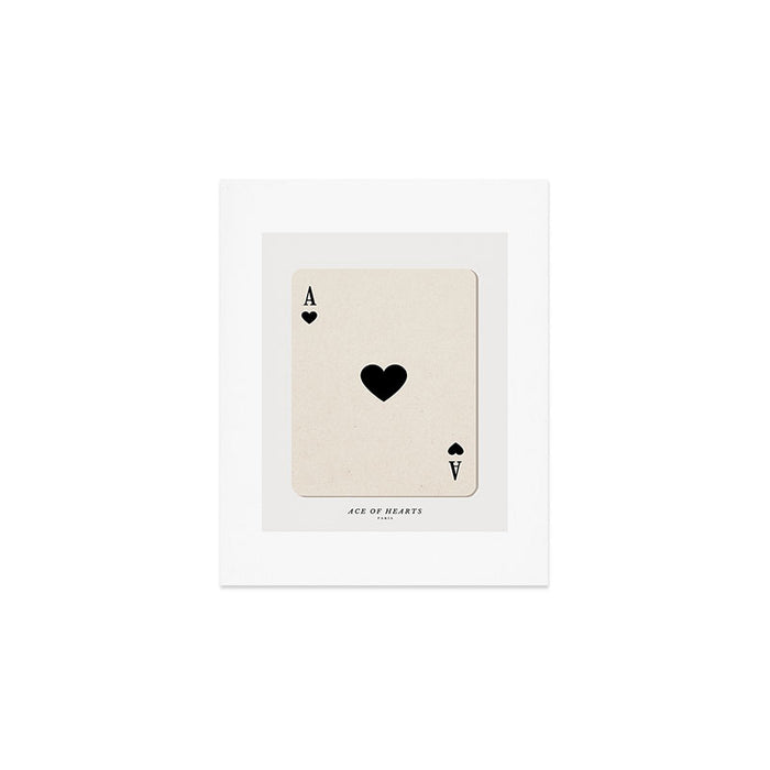 Ace of Hearts Playing Card Art Print Trendy Art Print Gallery Image 1