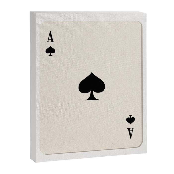 Ace of Spades Playing Card Art Print Trendy Canvas Print Gallery Image 1