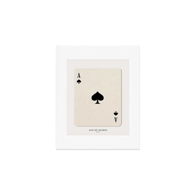 Ace of Spades Playing Card Art Print Trendy Art Print Gallery Image 1