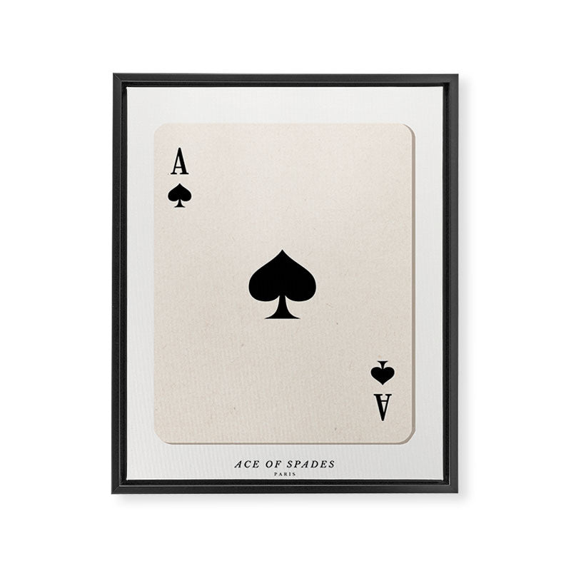 Ace of Spades Playing Card Art Print Trendy Framed Canvas Print Gallery Image 6