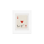 Love Ya Ace of Hearts Playing Card Note Trendy Red and Black Art Print Gallery Image 1
