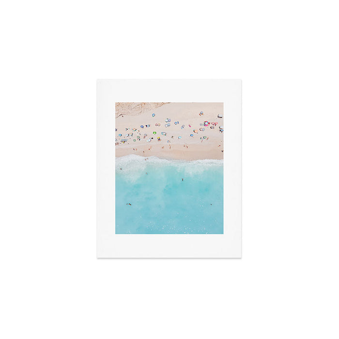 Aerial Beach Print, Aerial Beach Photography, Emerald Turquoise Ocean Beach Photography, Ocean Waves, Beach Art Poster, Home Decor Art Print Art Print Gallery Image 1