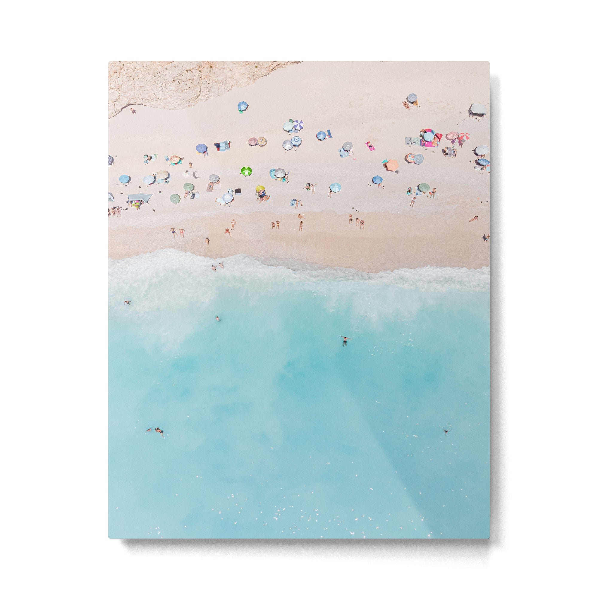 Aerial Beach Print, Aerial Beach Photography, Emerald Turquoise Ocean Beach Photography, Ocean Waves, Beach Art Poster, Home Decor Art Print Metal Print Gallery Image 4