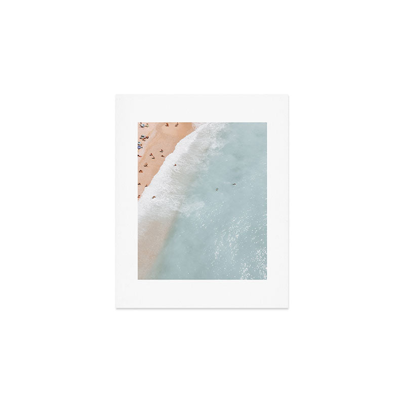 Aerial Ocean Poster, Pastel Beach Print, Aerial Beach, Coastal Beach, Beach Photography, Aerial Beach Print, Bondi Beach Print, Art Print Art Print Gallery Image 1