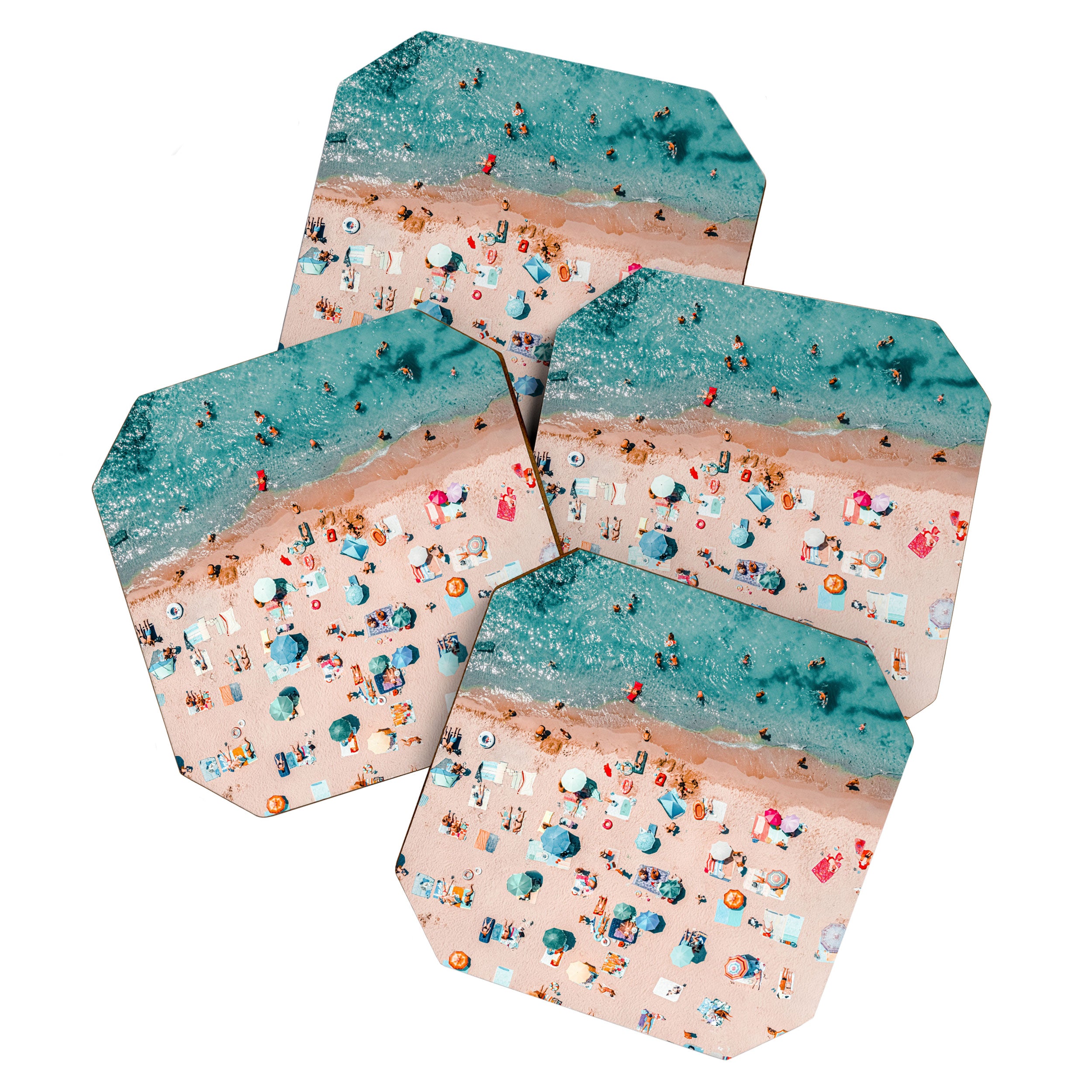 Aerial Ocean Print, Pastel Colors Beach, Sea Beach Print, Coastal Print, Beach Photography, Aerial Beach Print, Bondi Beach Print, Art Print Coaster Gallery Image 1