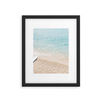 Aerial Surfers Beach Print, Surf Beach Photography, Surfboard Minimal Aerial Photography, Blue Ocean Print, Beach Print, Minimalism Beach Print, Beach Art, Home Decor Framed Art Print Gallery Image 5