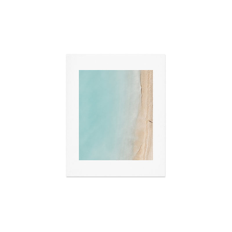 Beach Print, Aerial Beach Umbrellas, Pastel Bondi Beach, Aerial Photography, Ocean Waves, Waves Print, Sea Print Art Print Gallery Image 1