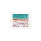 Beach Vibes, Umbrellas Print, Ocean Sea Beach People Print, Aerial Beach Summer Art Print, Aerial Photography, Summer Vibes Coastal Art Art Print Gallery Image 1