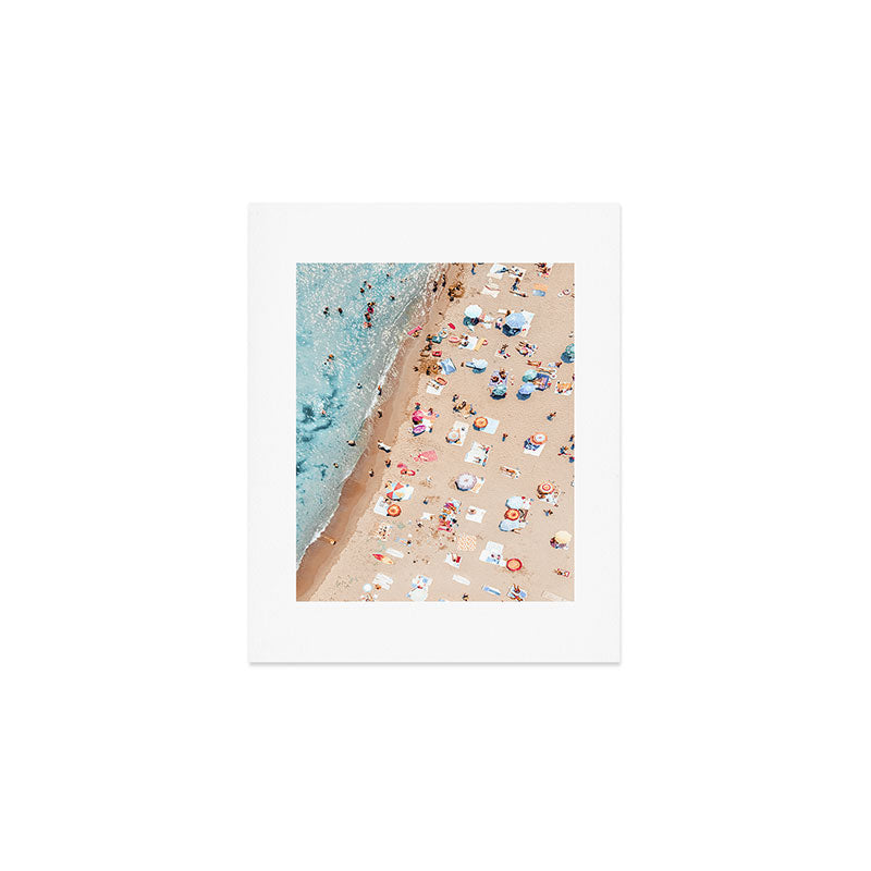 Ocean Print, Beach Print, People Beach Aerial, Wall Decor, Aerial Beach Print, Beach Photography, Bondi Beach Print Art Print Gallery Image 1