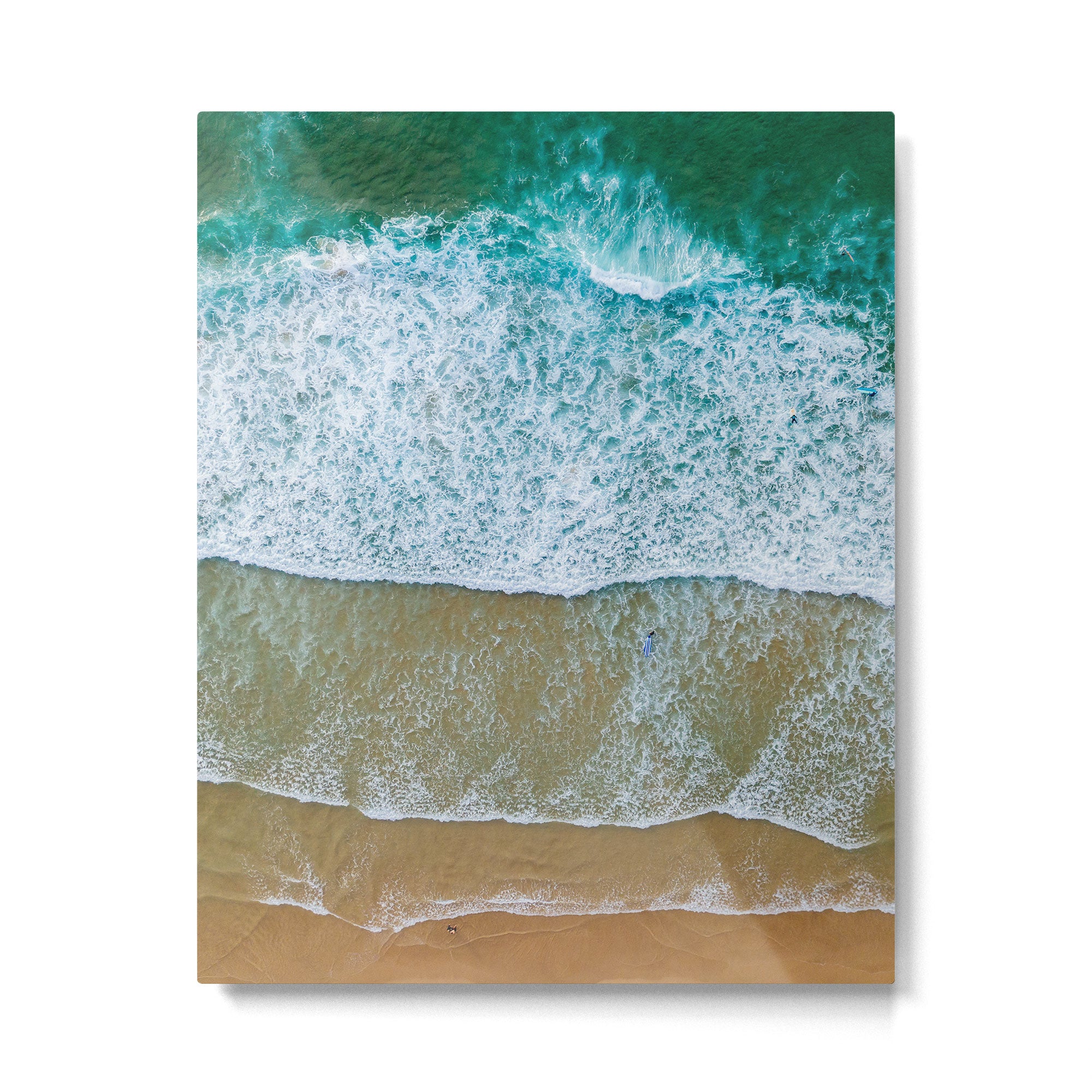 Ocean Waves Crushing On Beach, Drone Photography, Aerial Photo, Ocean And Beach Wall Art Print Decor Metal Print Gallery Image 4