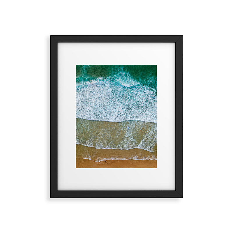 Ocean Waves Crushing On Beach, Drone Photography, Aerial Photo, Ocean And Beach Wall Art Print Decor Framed Art Print Gallery Image 5
