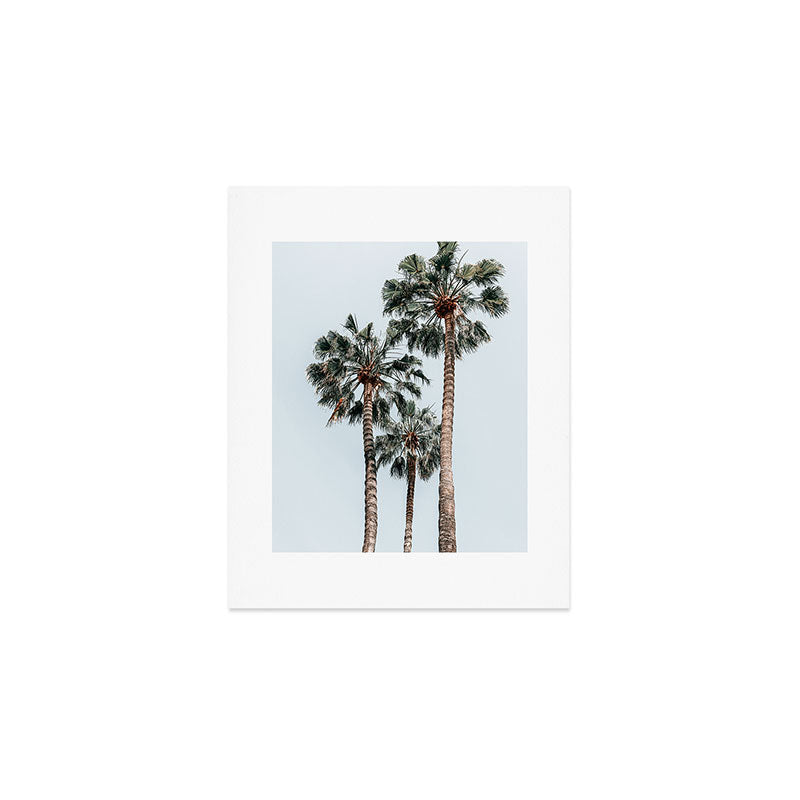 Palm Trees, Miami Summer Vibes, Minimalist Art Print, Minimal Pastel Colored Coconut Trees, Summer Time Poster, Palm Tree Print, Beach Vibes, Home Decor, Wall Art Print Art Print Gallery Image 1