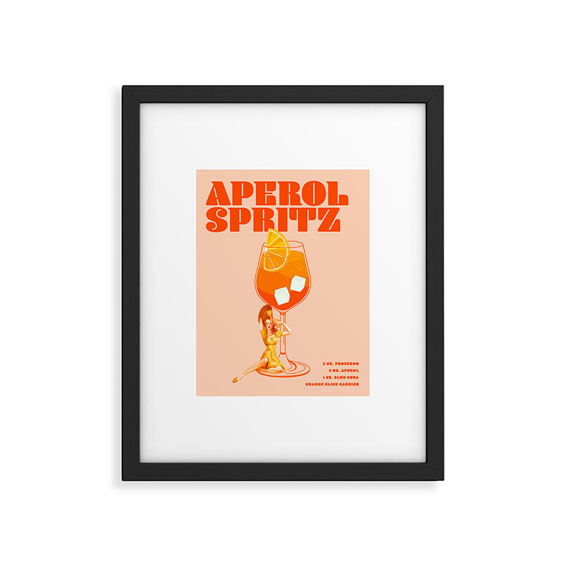 The Aperol Spritz Cocktail Framed Art Print Gallery Image 4