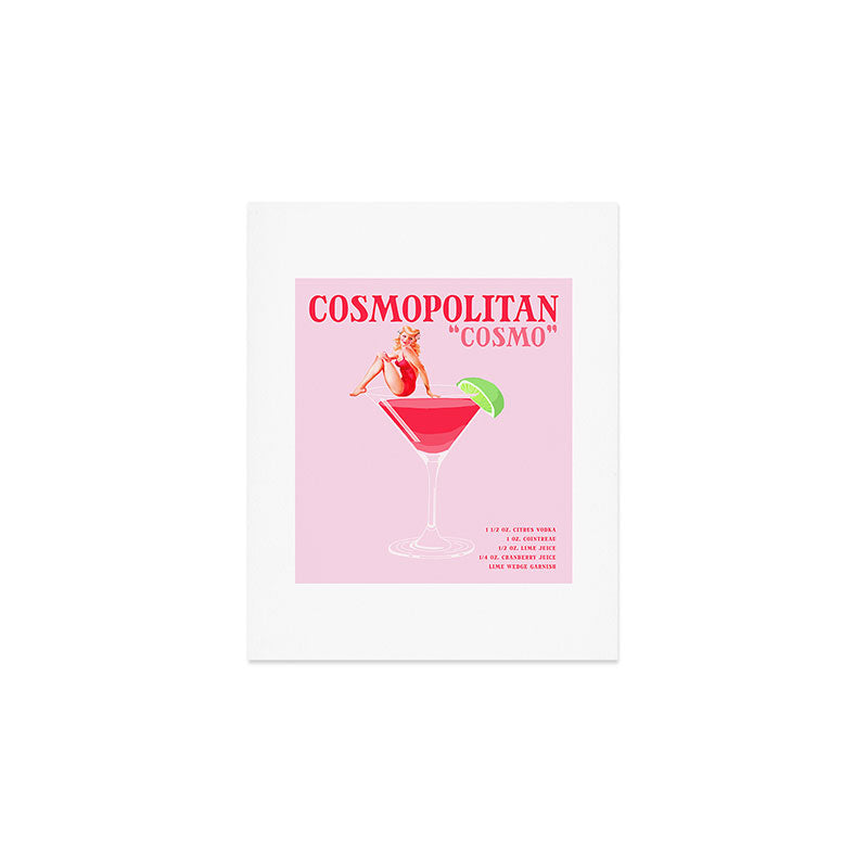 The Cosmopolitan Cocktail Art Print Gallery Image 1