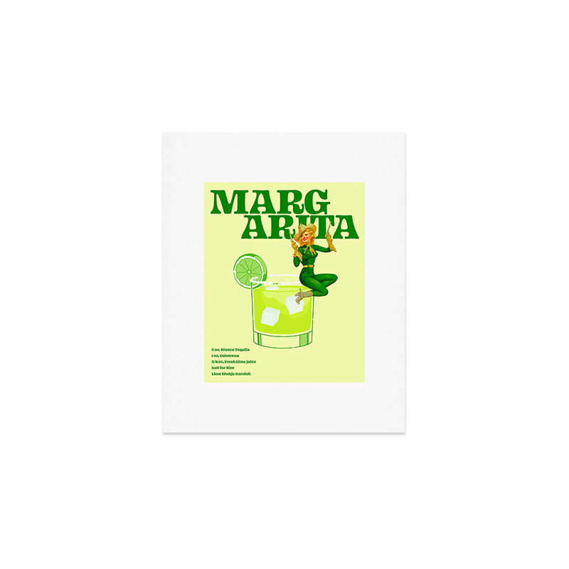 The Margarita Cocktail Art Print Gallery Image 1
