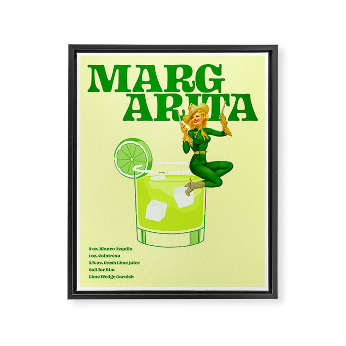The Margarita Cocktail Framed Canvas Print Gallery Image 1