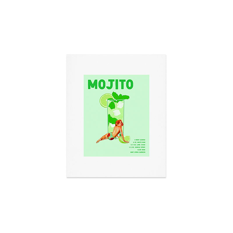 The Mojito Cocktail Art Print Gallery Image 1