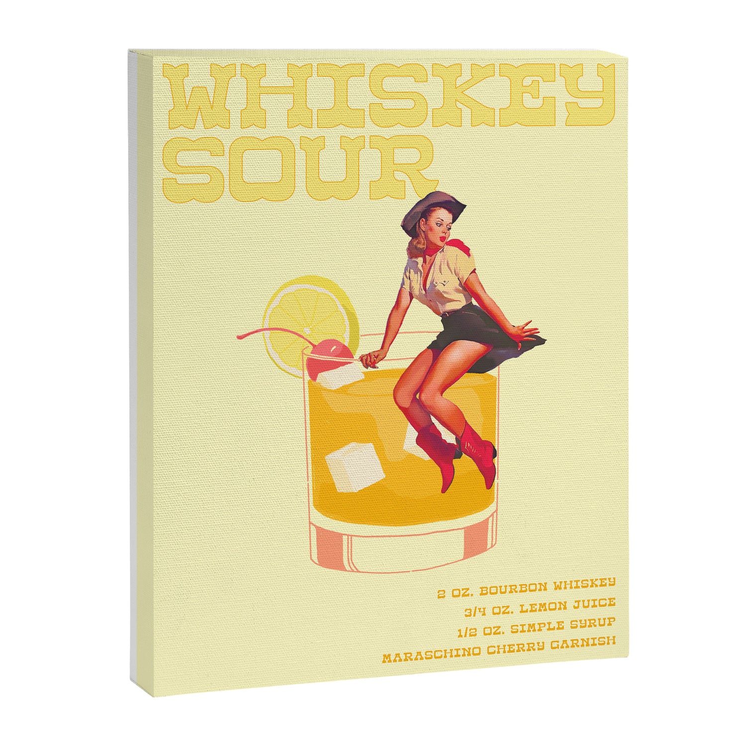 The Whiskey Sour Cocktail Canvas Print Gallery Image 6