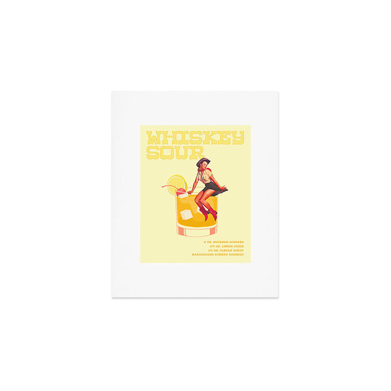 The Whiskey Sour Cocktail Art Print Gallery Image 1