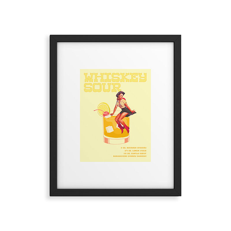 The Whiskey Sour Cocktail Framed Art Print Gallery Image 5