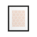 Beige/Peach Smiley Pattern Framed Art Print Gallery Image 6