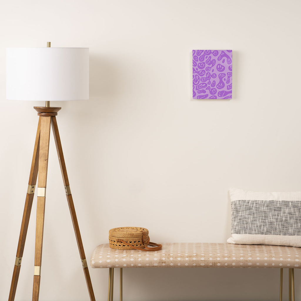 Pastel Purple Dripping Smiley Canvas Print Gallery Image 2