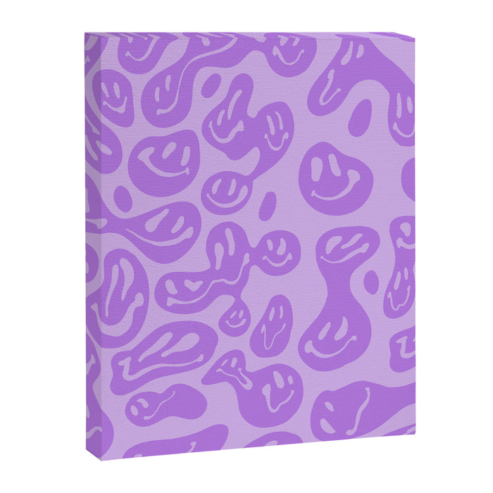 Pastel Purple Dripping Smiley Canvas Print Gallery Image 1