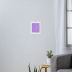 Pastel Purple Dripping Smiley Art Print Gallery Image 3