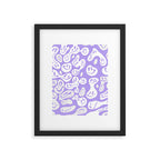 Pastel Purple Dripping Smiley Framed Art Print Gallery Image 6